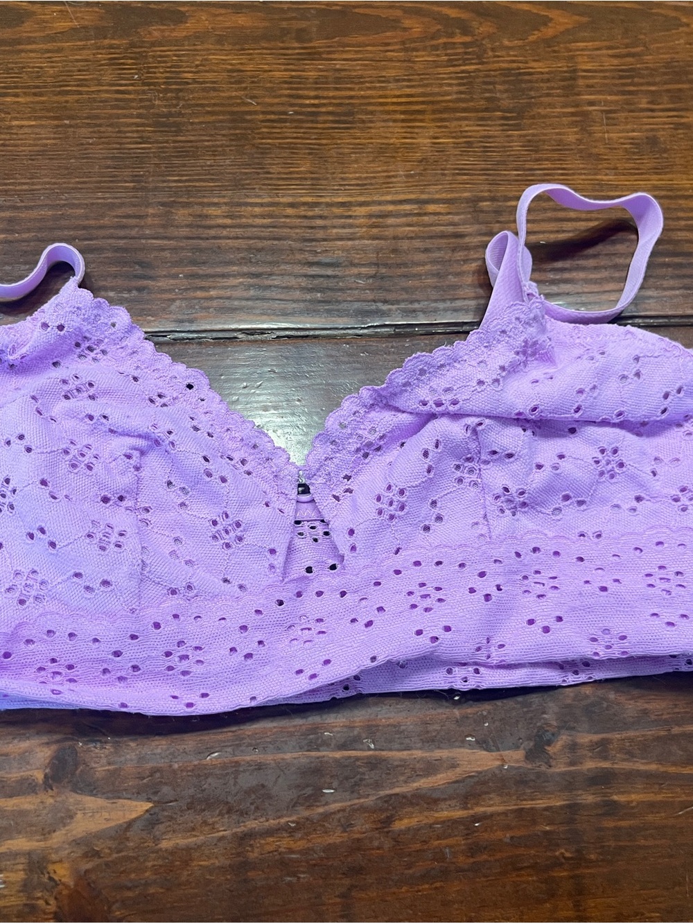 Colsie Lilac Eyelet Lace Bralette
